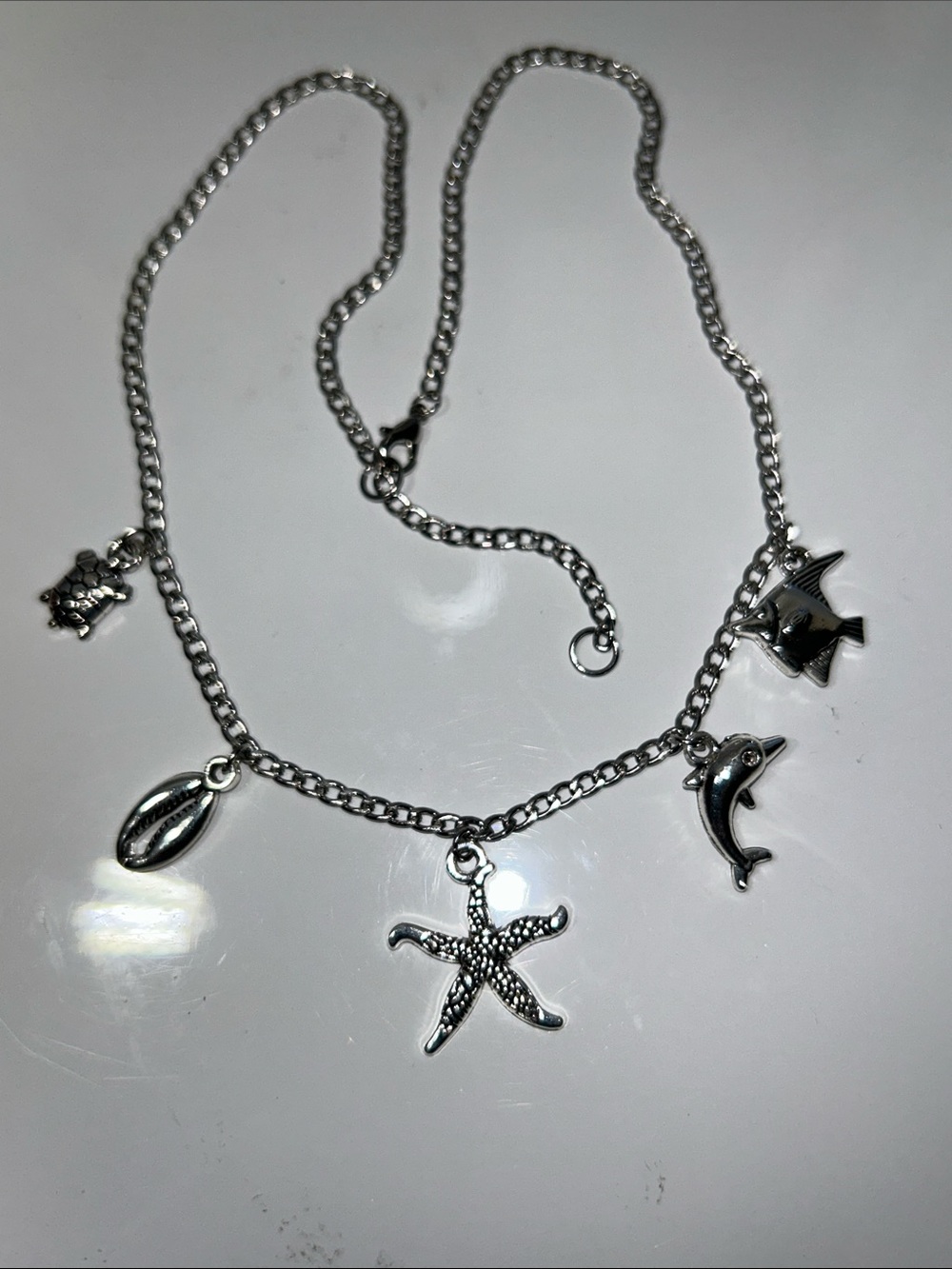 New Artisan Handmade Hypoallergenic Stainless Steel Ocean Theme Charm Necklace